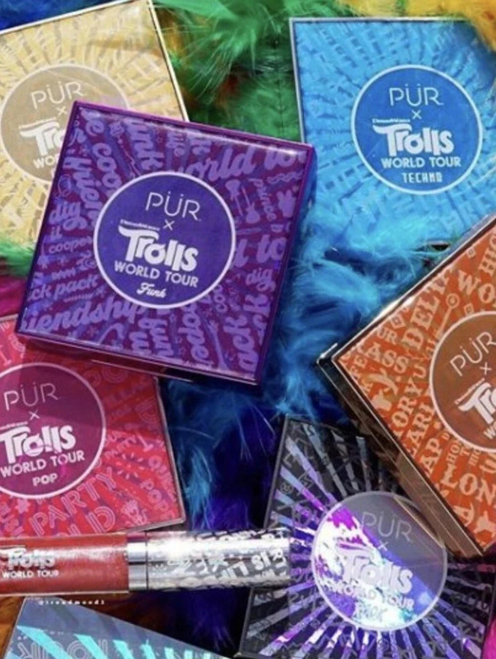 POP PUR X Trolls SWATCHED RARE Pressed Eye Palette Euc